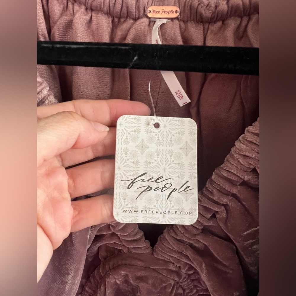 👑🌬️NWT FREE PEOPLE PORTIA BABYDOLL VELVET DRESS WINTER BLOOM SIZE XS/SMALL🌬️👑 - Picture 6 of 6